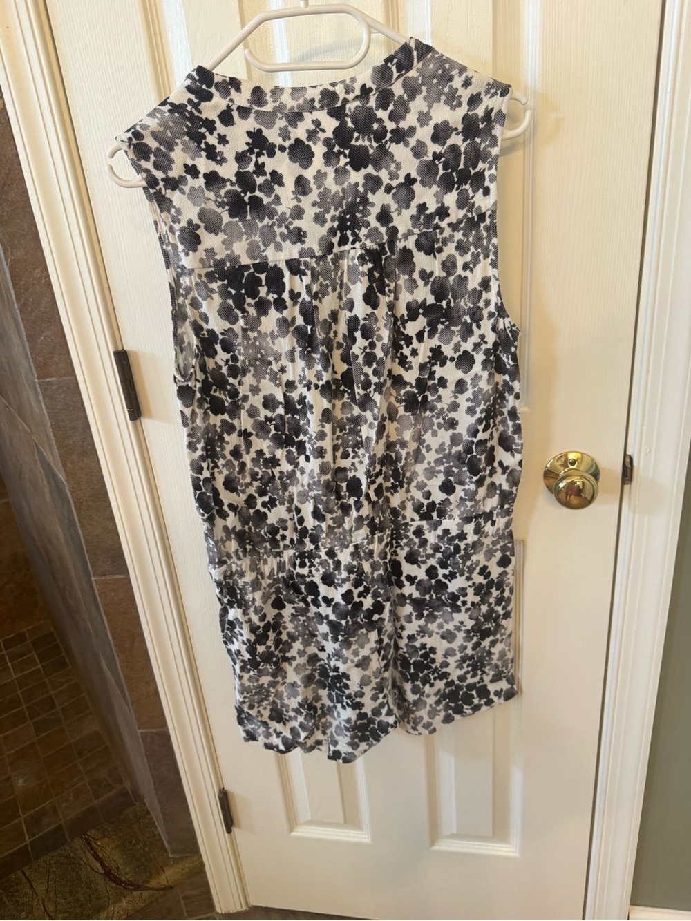 Michael Kors Black & White Floral Romper - Picture 2 of 3